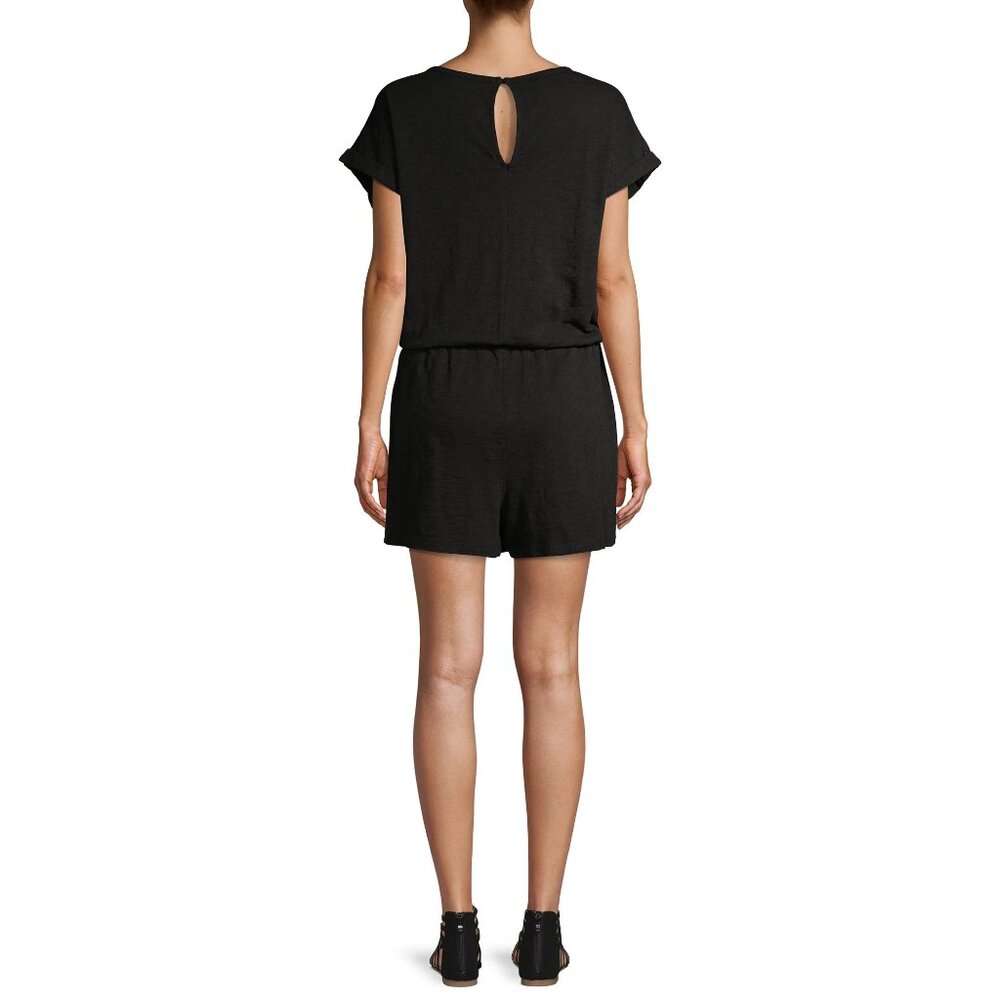 NWT Time and Tru Crew Neck Short Sleeve Relaxed Fit Romper (Women's) S (4-6) - Picture 5 of 5